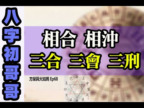 方榮與大姑媽 Ep68 - 八字初哥哥2（有中字）介紹12地支相合 相沖 三合 三會 三刑地支嘅刑沖會合，準備去運算吉凶禍福！