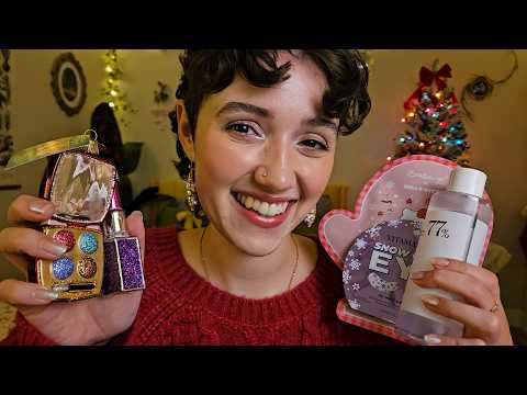ASMR Cozy Christmas Pampering 🎄 (personal attention, whispered, scalp massage, skincare)