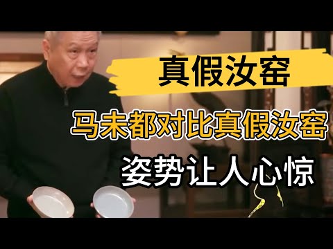 馬未都在節目中對比真假汝窯，一手一只，這姿勢讓人心驚！ #观复嘟嘟#马未都#圆桌派#窦文涛#中国#历史
