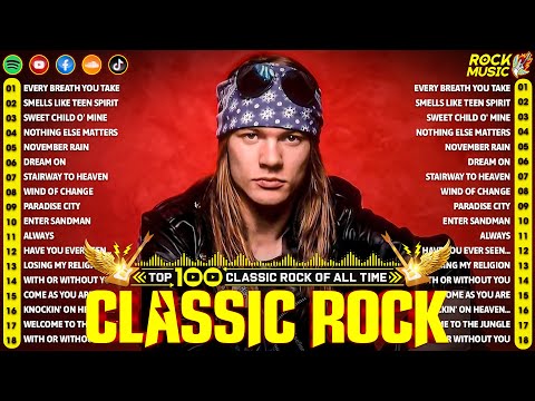 GNR, AC/DC, Aerosmith, Nirvana, Queen, Bon Jovi, Scorpions 🔥 Best Classic Rock Of 70 80s 90s