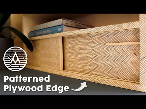 Bookcase with Edge-Grain Patterned Plywood