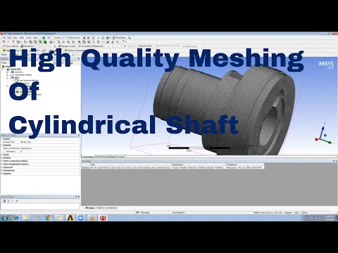 Meshing of cylindrical shaft- Ansys Workbench Tutorial 1 in Hindi.