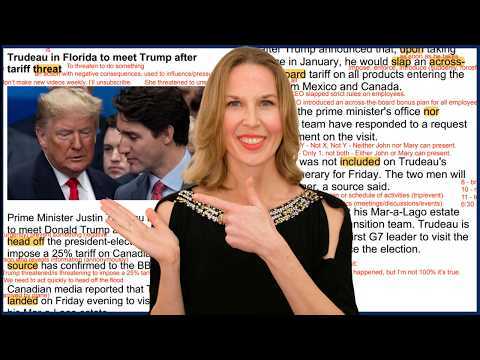 Donald Trump Meets Justin Trudeau in Florida 🇺🇸🇨🇦 Learn English with the News