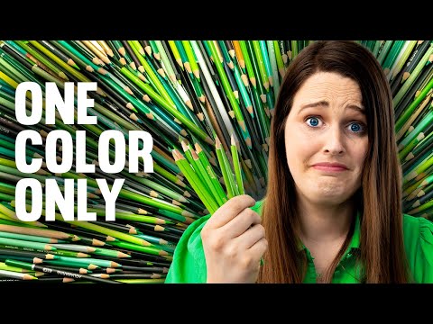 Coloring Using ONLY GREEN Pencils!