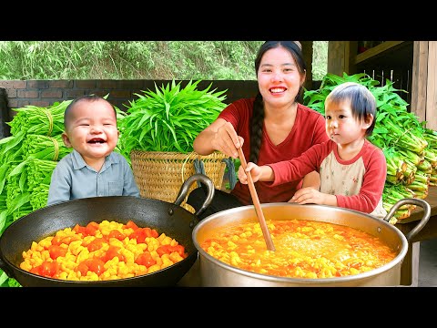 How to Cook Many Dishes from Duck Egg for Kid's Lunch - Harvesting Giant Duck Egg to Sell at Market