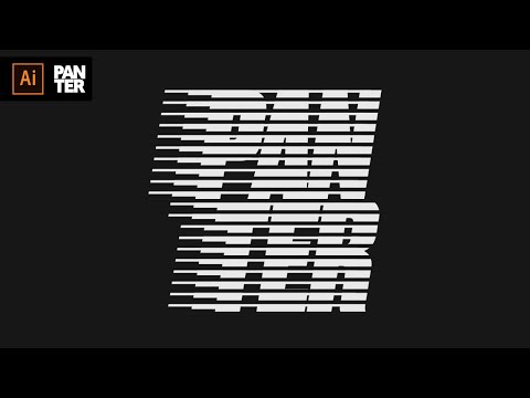 Halftone Line Letter Logo | Adobe Illustrator Tutorial