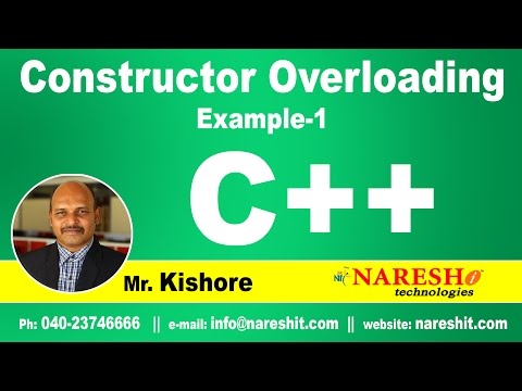 Constructor Overloading Example-1 | C++ Tutorial | Mr. Kishore