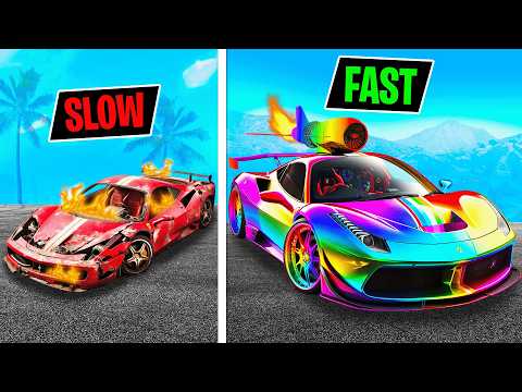Upgrading Slowest to FASTEST to Ferrari in GTA!