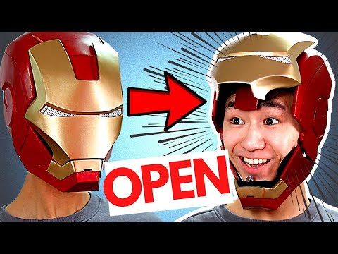 Cardboard Iron Man Helmet That OPENS! DIY No Electronics