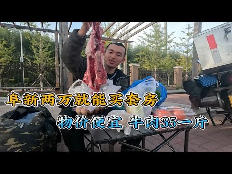 小伙在辽宁阜新看房，两三万就能买一套，物价便宜城市发展如何？