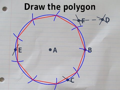 Constructing a regular nonagon (approximately) inside a circle