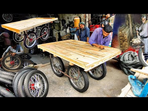 Incredible Process of Hand Cart Manufacturing || Amazing Process Of Making Wooden Hand Cart