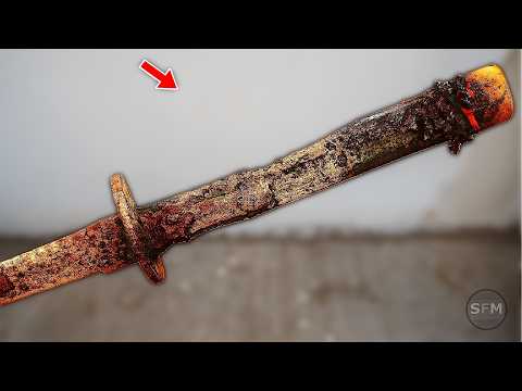 Restoration a Buried Katana That Was Lost for Decades - From Dirt to Deadly