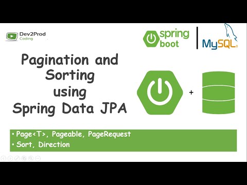 Pagination and Sorting | Spring Data JPA | Spring Boot | Dev2Prod Coding