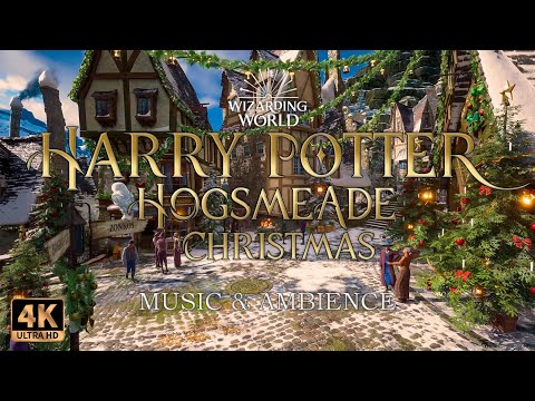 🎄Cozy Christmas in Hogsmeade 🎁| Harry Potter Music & Ambience 4k