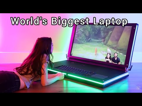 Couple Builds World's Biggest Laptop Weighing 100-pounds and 43-inches Wide