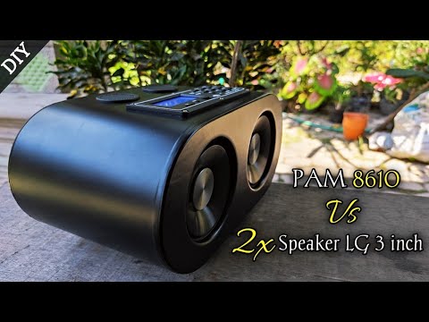 DIY BOOMBOX Bluetooth Speaker With PVC Pipe || 2 x Speaker LG 3 inch + PAM8610 15watt ||