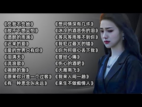 伤感情歌《负我不负她》《放不下想又怕》《酒醉的雨滴》迟来的爱