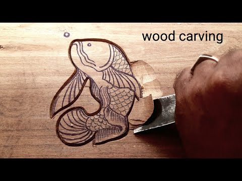 Beautiful wood carving Fish || UP wood art