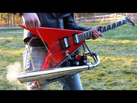 Gas powered electric guitar blows peoples minds