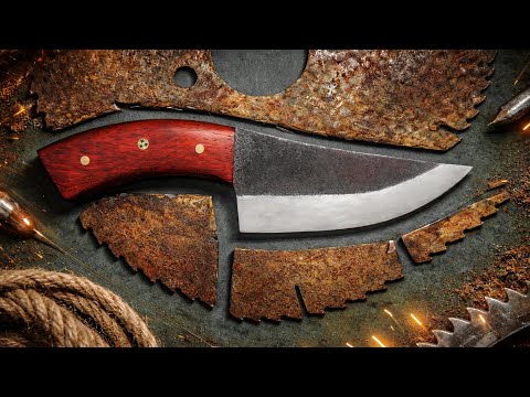Making a Drop Point Knife from an Old Saw Blade