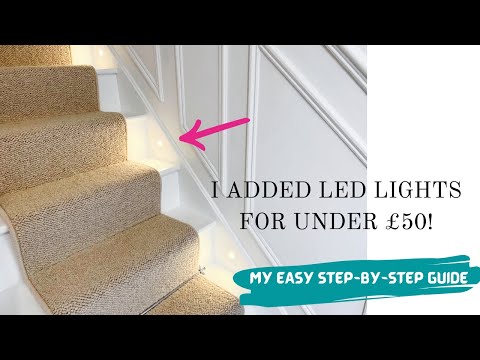 How To Add LED Stair Lights - For UNDER £50 - Hall Renovation Series - Staircase Reno