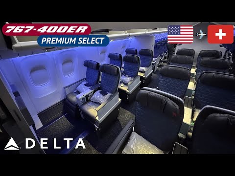 WORTH THE UPGARDE? Delta 767-400 Long Haul PREMIUM SELECT from New York to Zurich