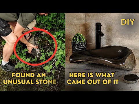 DIY: AN AMAZING STONE FROM NATURE TURNED INTO THE MOST UNIQUE SINK | FULL CREATION PROCESS
