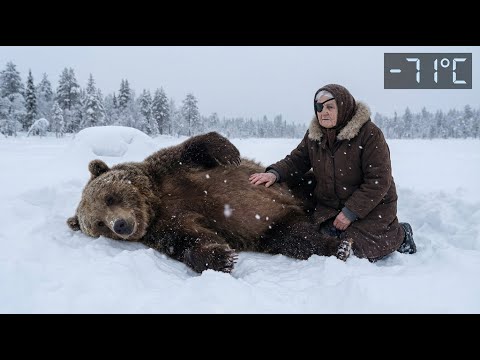 A One-Eyed Elderly Woman Saved a Pregnant Brown Bear Freezing in Siberia ❄️🐻