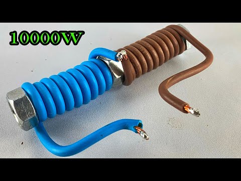 Amazing 10000w free electricity energy with bolt use pvc copper wire #technology #engineering