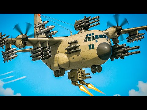 Adding EVERY WEAPON To The AC-130 Gunship in Metal Thunder
