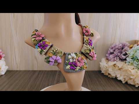 Let’s Make a Cute Adjustable Ribbon Embroidered Necklace - Jewelry Making