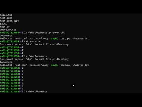 Input and Output Redirections (STDIN, STDOUT, STDERR) - Linux Course