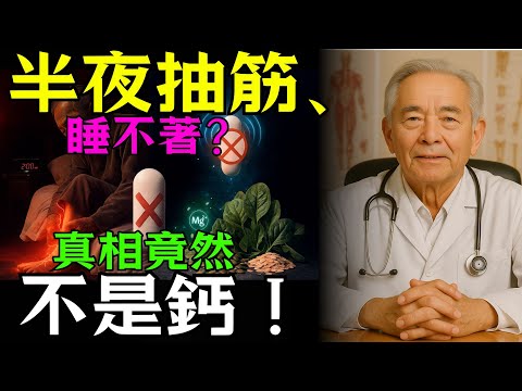 半夜抽筋、睡不好，別再只知道補鈣！醫師警告：真正元兇是這個「被遺忘的礦物質」。