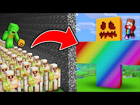 我的世界：杰杰和麦琪谁能创造出最强大的彩虹傀儡？