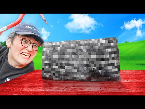 Destroying REAL Life Minecraft Bedrock!