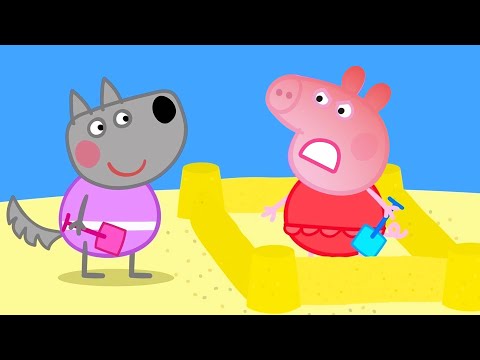 Who ruins Peppa Pig Sandcastle At The Beach | Cartoons for Kids | Fun Animation | Peppa Pig Videos