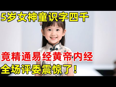 5岁女神童识字四千,读百本书,精通《易经》《黄帝内经》,全场评委震惊了【草根大明星】