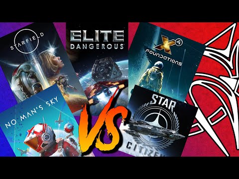 Star Citizen VS Elite Dangerous VS No Man's Sky VS X4 Foundations VS Starfield (2023/2024)