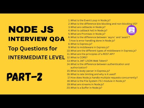 PART-2: Node.js Interview Questions & Answers | Intermediate Level