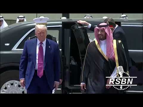 WATCH: President Trump and Mohammed bin Salman arrive at the Saudi Royal Court in Riyadh. - 5/13/25