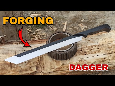 Forging a Mini Ninja Sword from a Bearing | DIY Ninja Weapon Making