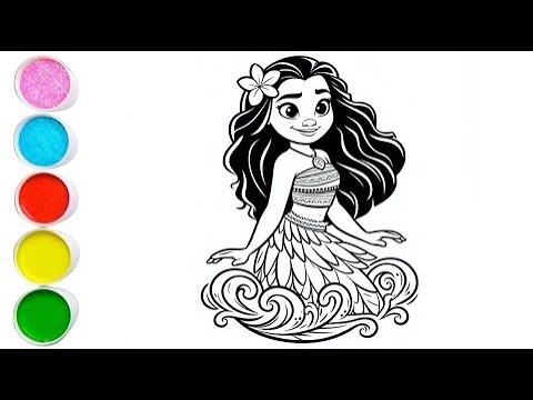 Cute Elsa Frozen Drawing for kids, Painting & Coloring for kids, Toddlers | Let's Draw Together