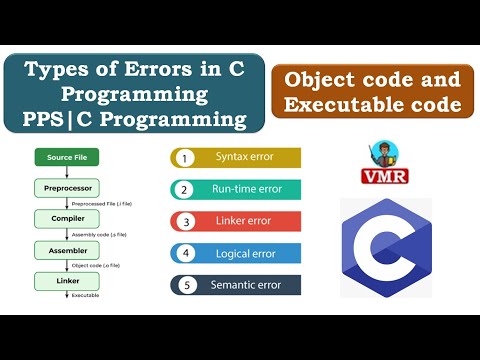 8.Types of Errors in C Programming | Object code and executable code | PPS | C | JNTU | Autonomous