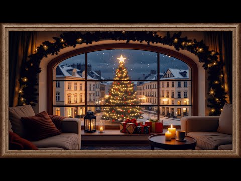 Christmas Tree Window 4K Frame TV Art – 2 Hour No Music Screensaver