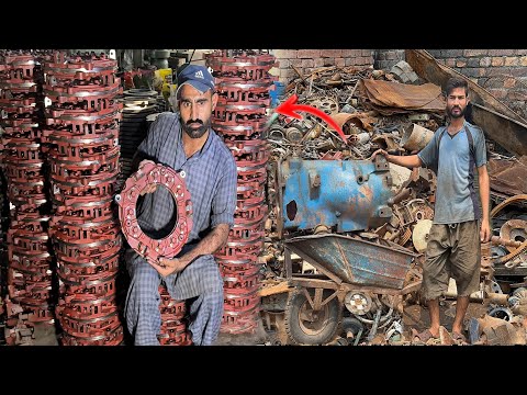Recycling Scrap Metal into Heavy-Duty Tractor Clutch Plates | Most incredible Manufacturing Process
