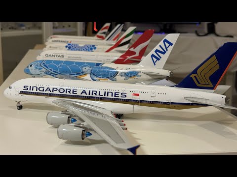 Singapore Airlines Airbus A380, 1:200 Diecast metal model unboxing  / SQ Wings - Aviation Megastore