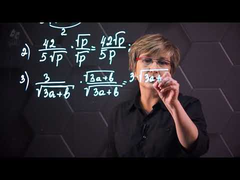 Transformation of expressions containing square roots. Getting rid of irrationality. Practical pa...