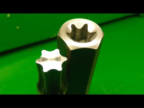 Manufacture of an asterisk (torx) on a lathe