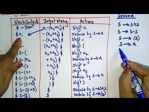 Shift reduce Parsing |  CD | Compiler Design | Lec-09 |  Bhanu Priya